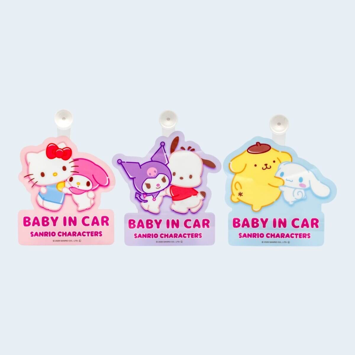 サンリオキャラクターデザインの「カーステッカー(吸盤式)」